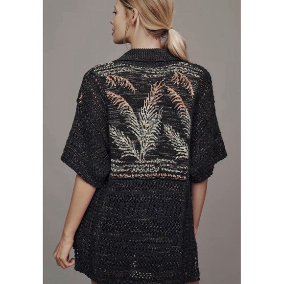 Anthropologie Pilcro Polo Camp Sweater Shirt Size XS/S Colorful Knit Relaxed Fit - Picture 2 of 16